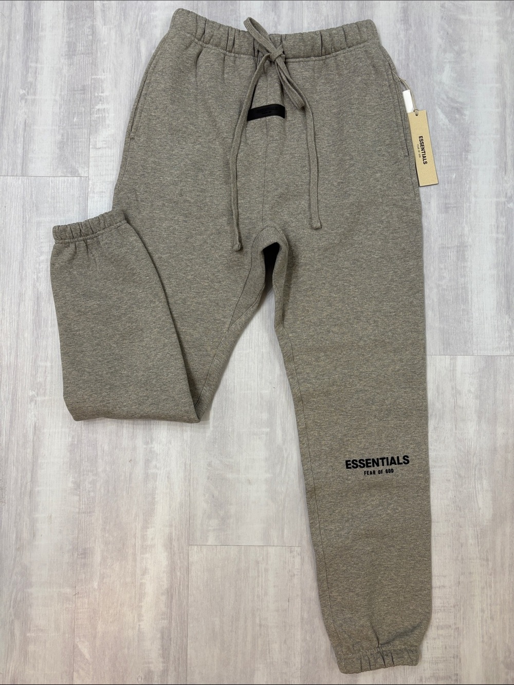 ESSENTIALS Dark Oatmeal Drawstring Jogger Sweatpants XSmall